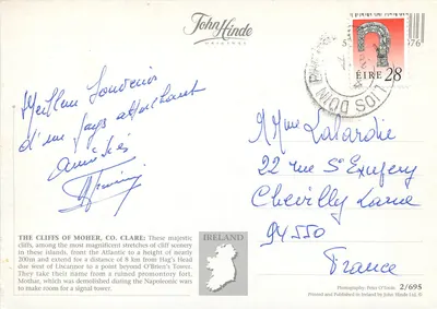 Cliffs of Moher — Irlanda — John Hinde Original 2/695 — Verso