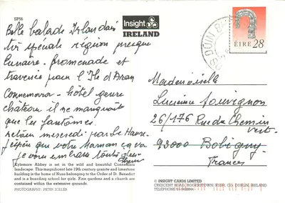 Kylemore Abbey — Connemara, Irlanda — Insight Cards Limited — Verso