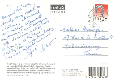 Bunratty Castle — Irlandia — Insight Cards Limited — Rewers