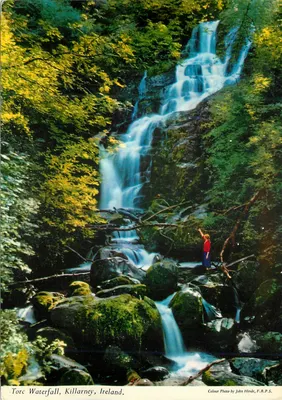 Cachoeira de Torc, Killarney, Irlanda — Fotografia colorida por John Hinde, F.R.P.S.