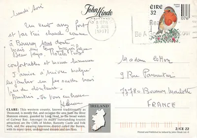 Clare — Irlanda — John Hinde Original — Verso