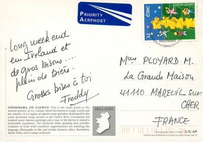 Connemara — paisagens e abadia — John Hinde Ltd. 2/G 69 — Verso