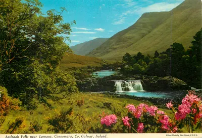 Aasleagh Falls near Leenane, Connemara, Co. Galway, Ireland — Fotografia a cor por John Hinde, F.R.P.S.