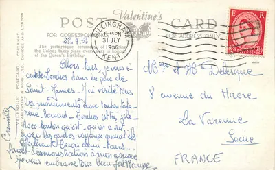 Trooping the Colour, Parade dei Cavalieri, Londra — T.B. — Valentine's Postcard & Sons, Ltd. — Verso