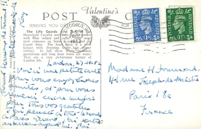 Os Guardas da Vida — A7 — Publicado por Valentine's Postcard & Sons, Ltd. — Verso