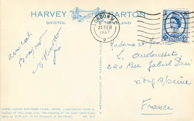 Guards die het Paleis van Buckingham verlaten — Wissel van Wachtpost — Harvey & Barton — Achterkant