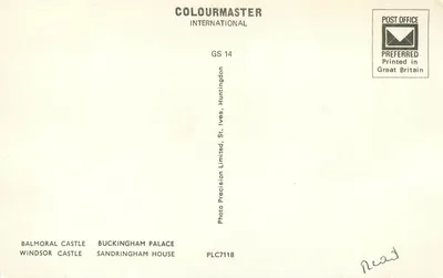 Residências Reais — Castelo de Balmoral, Palácio de Buckingham, Castelo de Windsor, Casa de Sandringham — Colourmaster International GS 14 — Verso