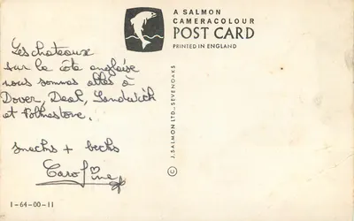 Castelli del Kent — Dover, Hever, Rochester, Tonbridge, Allington, Leeds — editore J. Salmon Ltd. — Verso
