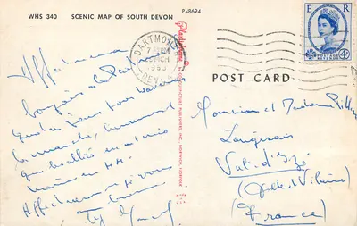 Cartolina illustrata — Cartolina turistica di South Devon — edita da Colour Picture Publishers, Inc. (NORWICH, HOFOLK) — Verso