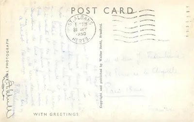 Colégio Corpus Christi — Cambridge — H 28 — Walter Scott — Verso