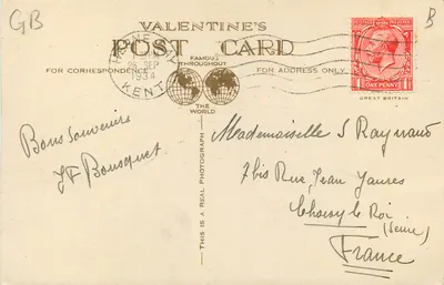 El Coro de la Catedral de Canterbury — Tarjeta postal antigua (17) — Reverso