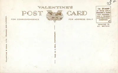 Pałac Holyroodhouse — Mary, królowa Skocji — wydawca Valentine & Sons Ltd. n° 219684 — Rewers