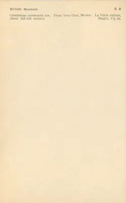 Cabeça esculpida — La Venta, México — British Museum, série E 6 — Verso