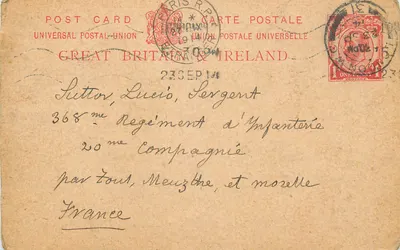 Londres — Carta para Lucio Lutter, soldado — editor Great Britain & Ireland