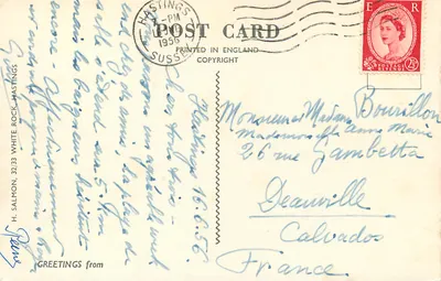 Hastings z West Hill — widok panoramiczny — H. Salmon, n° 18852 — Rewers