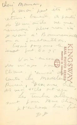 KLUB Y.W.C.A., GREAT RUSSELL STREET, LONDON, W.C.1 — seria Kingsway Real Photo — Rewers