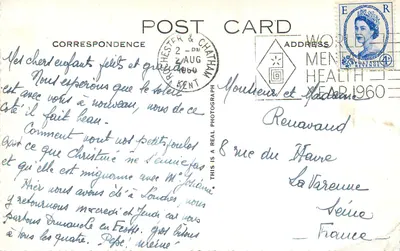 Westminster Abbey & Houses of Parliament, London — vue aérienne — éditeur Y.L.A. — Verso