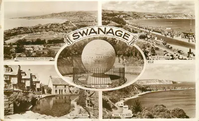 Swanage — Vista panorâmica — Publicado por Dearden and Wade, n°612