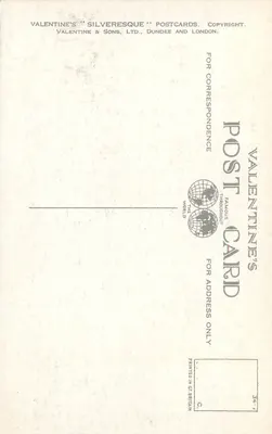 Wjazd Henryka VIII, Zamek w Windsorze — wydawca Valentine's 'Silveresque' Postcards, n° 87697 — Rewers