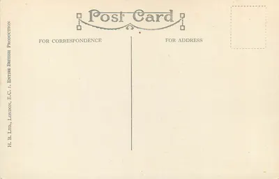 Northgate, Salisbury — porta medieval com brasão — H.B. Ltd., E.C. 1, Londres — Verso