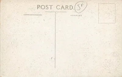 Catedral de Chichester — vista da catedral com seu campanário e cemitério — carta postal anônima — Verso