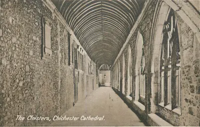 Les Cloîtres, Catedral de Chichester — vista interna — cartão postal