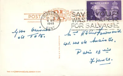 O Caminho em Ziguezague e o Palco de Música, Folkestone — série 556 — THE R-A (POSTCARDS) LTD. — Verso