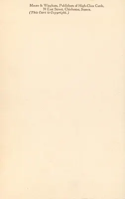 Wschód katedry w Chichesterze — rysunek George'a B. Bracka, 1920 — Moore & Wingham, Chichester — Rewers