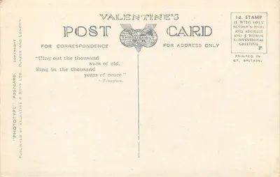 O Museu de Stewart Park — Middlesbrough — editor Valentine's Postcard, n° G8412 — Verso