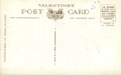 Balmoral Castle from the River — Karta pocztowa na Walentynkę — Valentine & Sons, Ltd. n°15 — Rewers