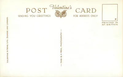Catedral de Rochester do Castelo — vista aérea — Valentine & Sons, Ltd., Dundee and London, n° 98235 — Verso