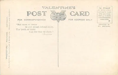 O lago, parque Albert — Middlesbrough — Valentine & Sons Ltd, n° G68411 — Verso
