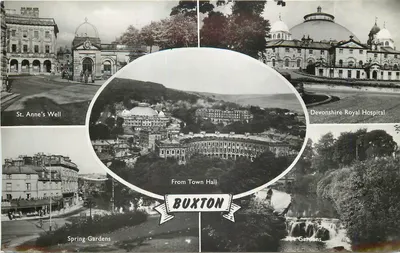 Buxton — widok panoramiczny i główne atrakcje — wydawnictwo J. Salmon Ltd.