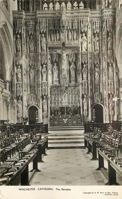 Catedral de Winchester — O Reredos — A. W. Kerr, F.I.B.P., F.R.P.S., Coulsdon, Surrey