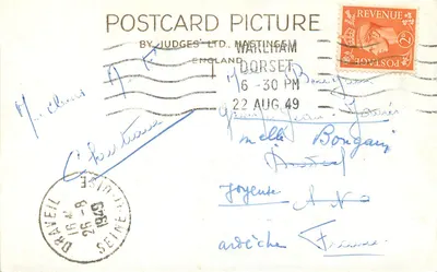 Swanage: Os Dois Golos — Judges' Ltd. n° 15354 — Verso