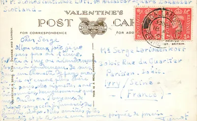 Invertrossachs, Loch Vennachar, Callander — Valentine's Postcards Ltd. n° 91626 — Verso