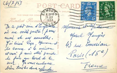 Exmouth — Widok panoramiczny — 28A — Rewers
