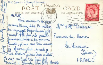 O parque de Gillingham — vista da avenida e do jardim — Valentine & Sons, Ltd. n° K.6853 — Verso