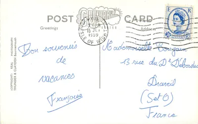 Esplanada, Ryde, I.O.W. — visão panorâmica com rotunda e veículos — C.M.5518 — Verso