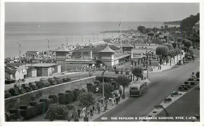 O Pavilhão e os Jardins da Esplanade, Ryde, Ilha de Wight — 5557 — Foto Real de Cartão Postal