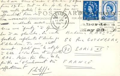 Aberdeen Youth Hostel — editor HIA, n° de série 411 — Verso