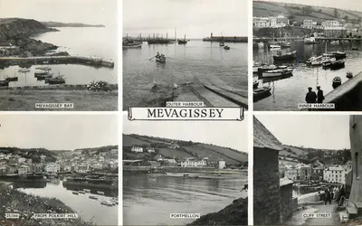 Mevagissey — Vista panorâmica dos portos e do vilarejo — Overland Views Tintagel