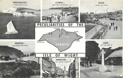 Curiosidades da Ilha de Wight — Freshwater, Cowes, Ryde, Needles, Newport, Lake — editor desconhecido, n° 220
