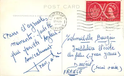 Lowestoft — vista da praia, do porto e dos barcos — Ford Jenkins — Verso