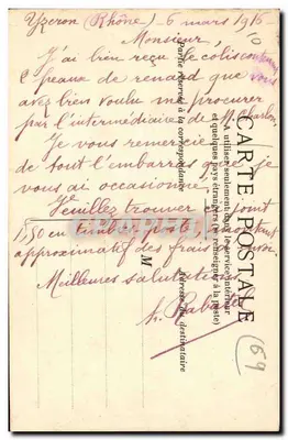 Yzeron (Rhone) — Hameau de la Brally — Panorama geral face oeste — C. L. n°104 — Verso