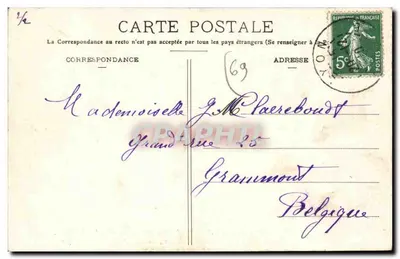 LYON — La Martinière des filles (szkoła zawodowa i gospodarstwa domowego) — uruchomiona 18 maja 1907 — wydawca anonimowy, nr 5308 — Rewers