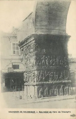 Salonica — Bas-relief do Arco do Triunfo — Editor B. Jroubi e Pessah, n° 14