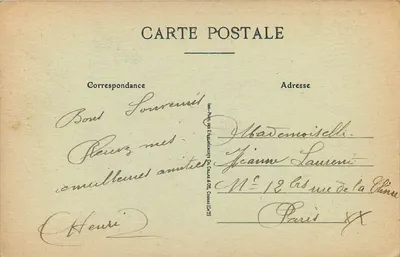 Corfu — Praça Pública — editor: E. Maurel & Cie, N° 58 — Verso
