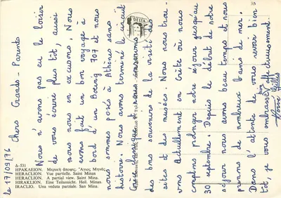 Héracleion — Vista parcial de São Minas — Editor DELTA, n° 531 — Verso