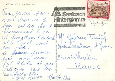 Patteriol 3059 m am Arlberg, Tirol — Saalbach Hinterglemm — editor Rudolf Mathis, Silvretta-Verlag — Verso